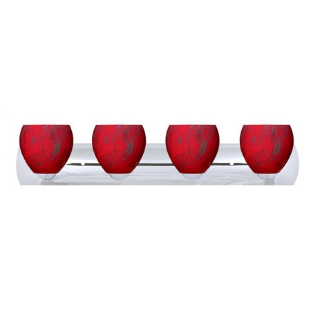 Besa Lighting Besa Wall Bolla Chrome Magma 4x60W Medium Base 4WZ-4122MA-CR